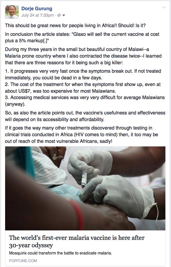 Malaria in Malawi post