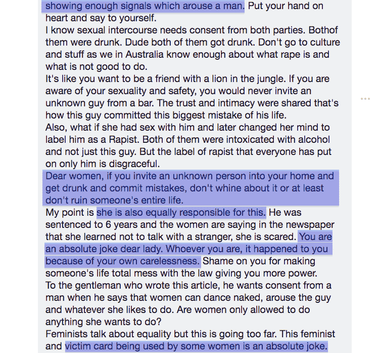 1.2 victim blaming Arjun S comment ss2