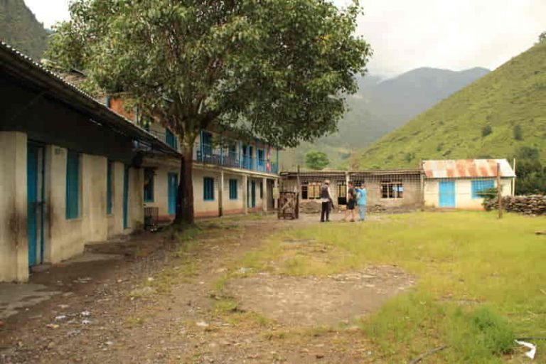 Raithane school with the new building still under construction.