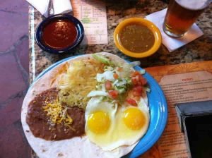 Huevos Rancheros at Albuquerque airport. 