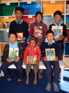 Chilaune school star readers posing for a group photo.