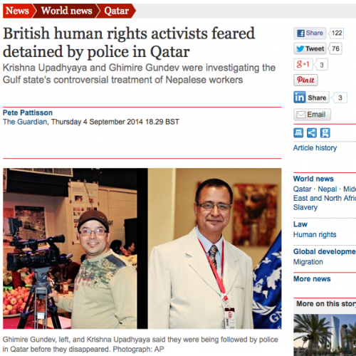 Read more about the article “Disappeared”: Nepalese-Brits in Qatar