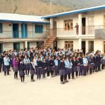 Jayjeev preparing Raithane school students for some basketball drills and a game! (Click here for more photos.)