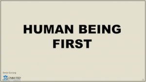 human being first