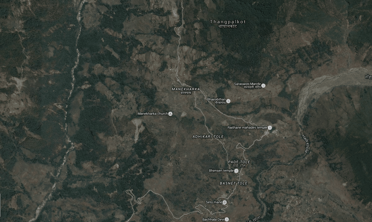 Thangpalkot on Google Earth