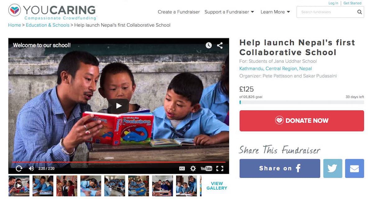 help launch Nepal's first collaborative school