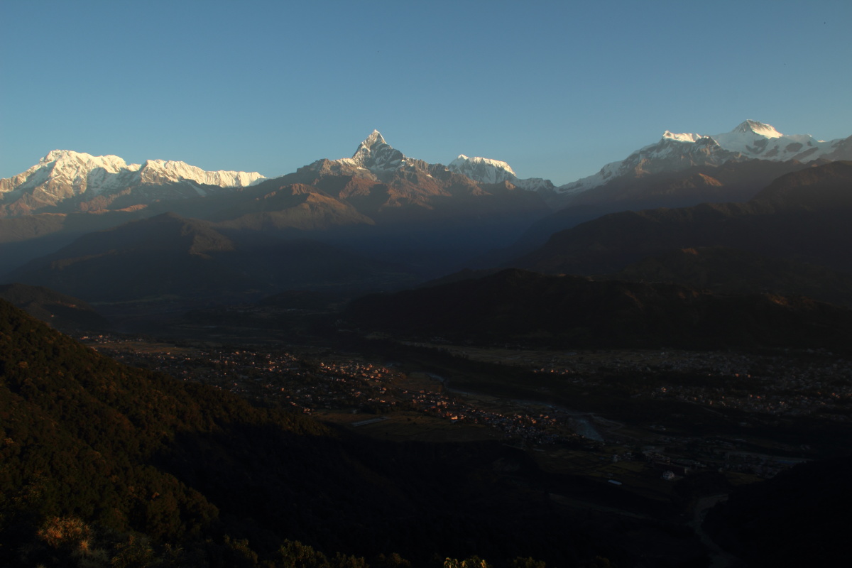 Annapurna and the city of Pokhara