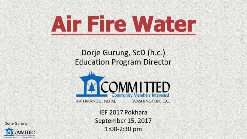 Read more about the article Innovation in Education Fair Pokhara: Air Fire Water