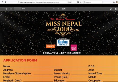 Read more about the article Miss Nepal: “Be Beautiful…Be The Change”