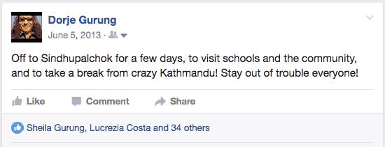 FB post by self june 5 sindupalchok