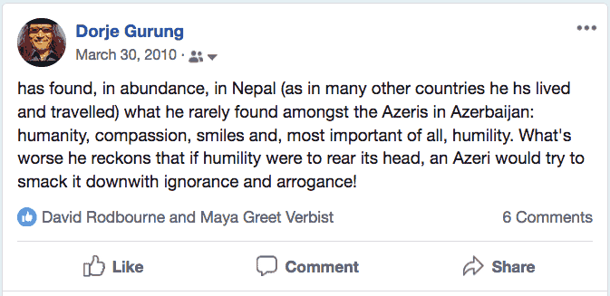 FB post about Baku March 30 2010