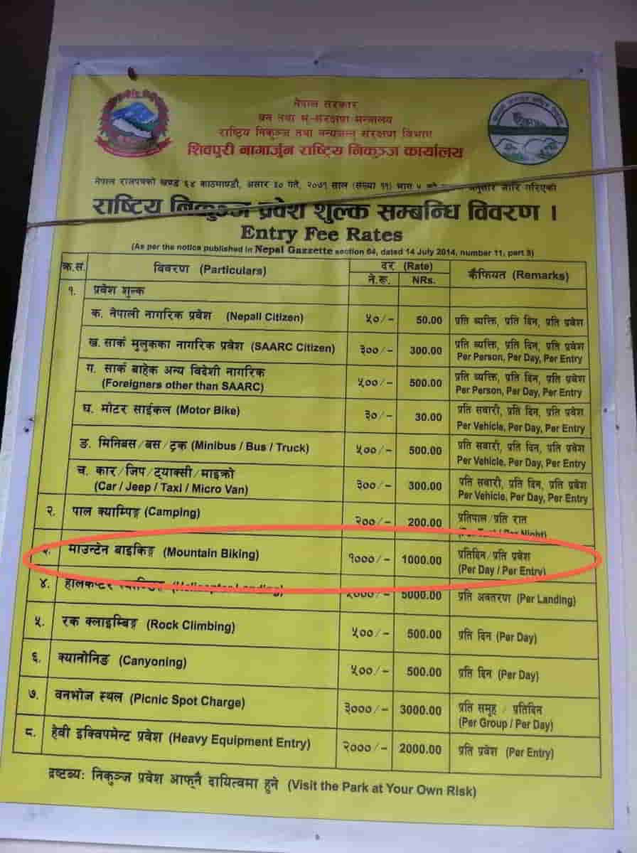 schedule of fees