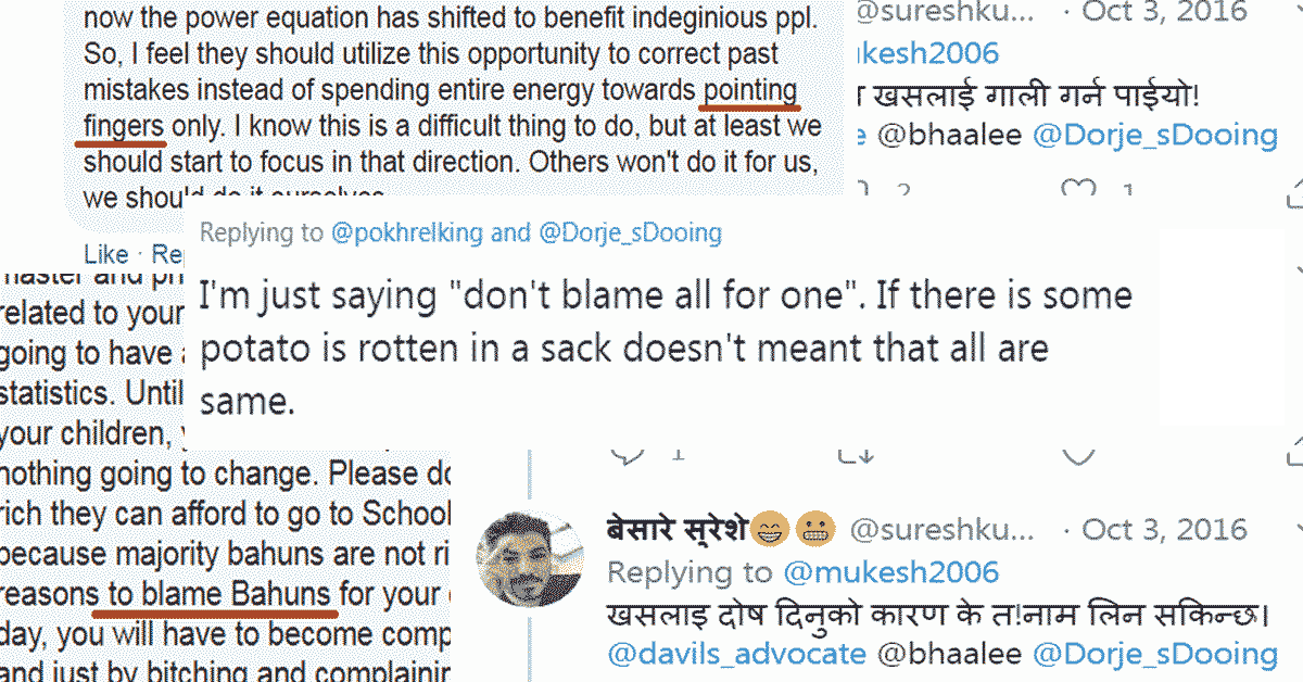 Read more about the article Pointing out structural issues in Nepal, to Khas-aryas, is…”pointing fingers”