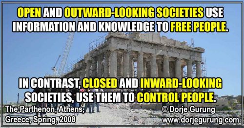 Read more about the article Open Societies Use Information & Knowledge To Free Their People; Closed Ones to Control