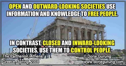 Read more about the article Open Societies Use Information & Knowledge To Free Their People; Closed Ones to Control