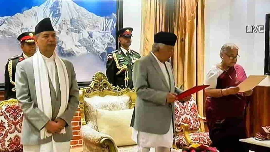 sushila karki takes oath of office