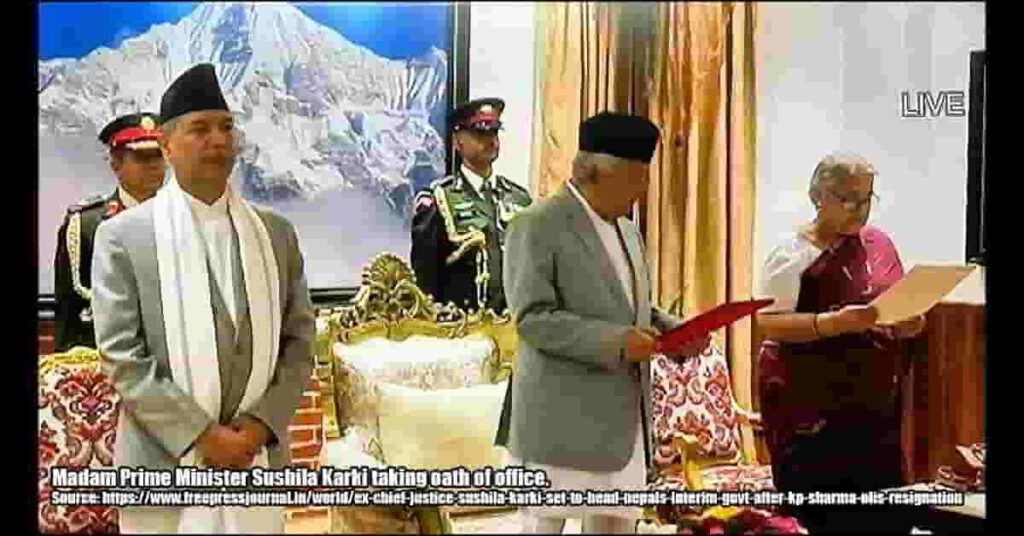 sushila karki takes oath of office featimage