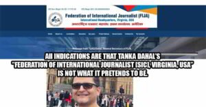 Read more about the article The Sham Authority of Tanka Dahal’s “Federation of International Journalist”