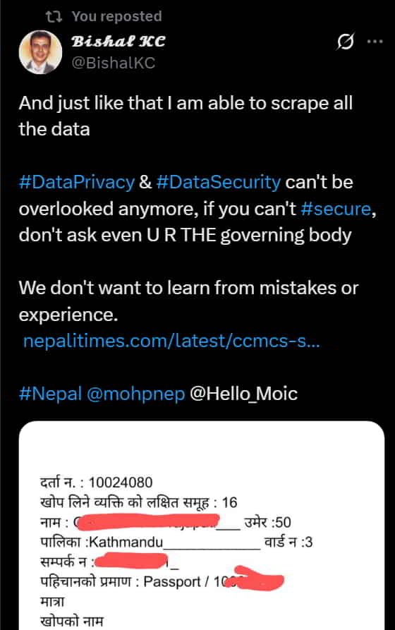 covid vaccine registration site not secure