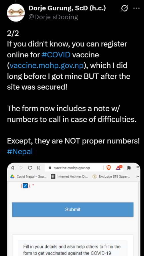 vaccine registration after site secured