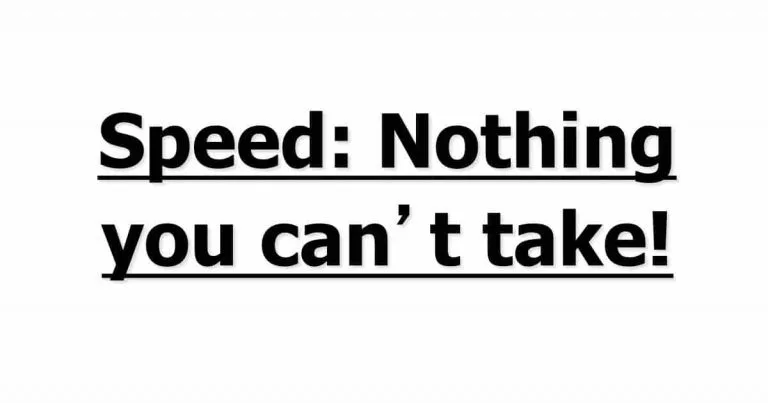 speed nothing you can’t take-feat image